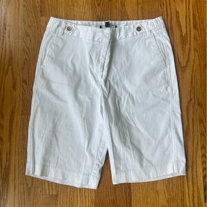 Jones New York White Women's Bermuda Shorts